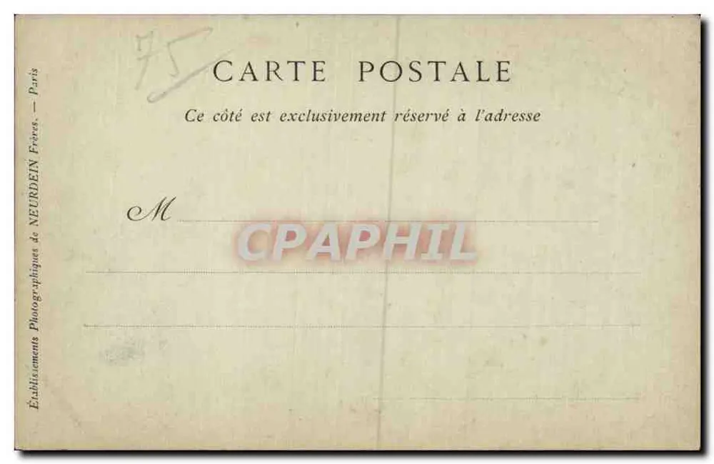Paris — Das Hotel Continental und die Rue Castiglione — Sammlung ND Phot - Rückseite