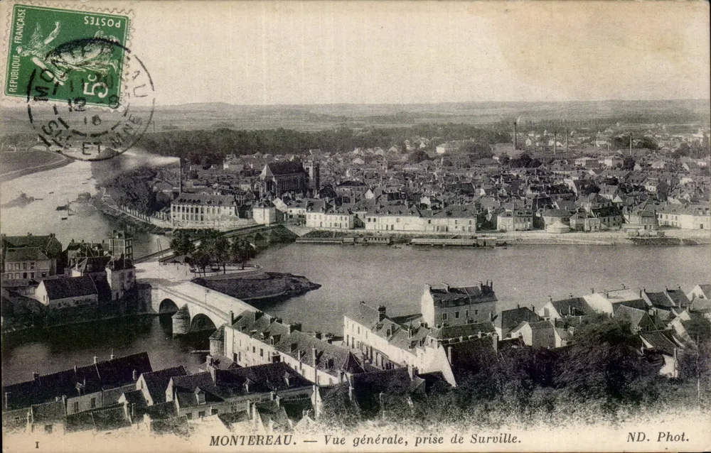 Montereau — Allgemeine Ansicht, aufgenommen von Surville — ND. Fot. - Vorderseite