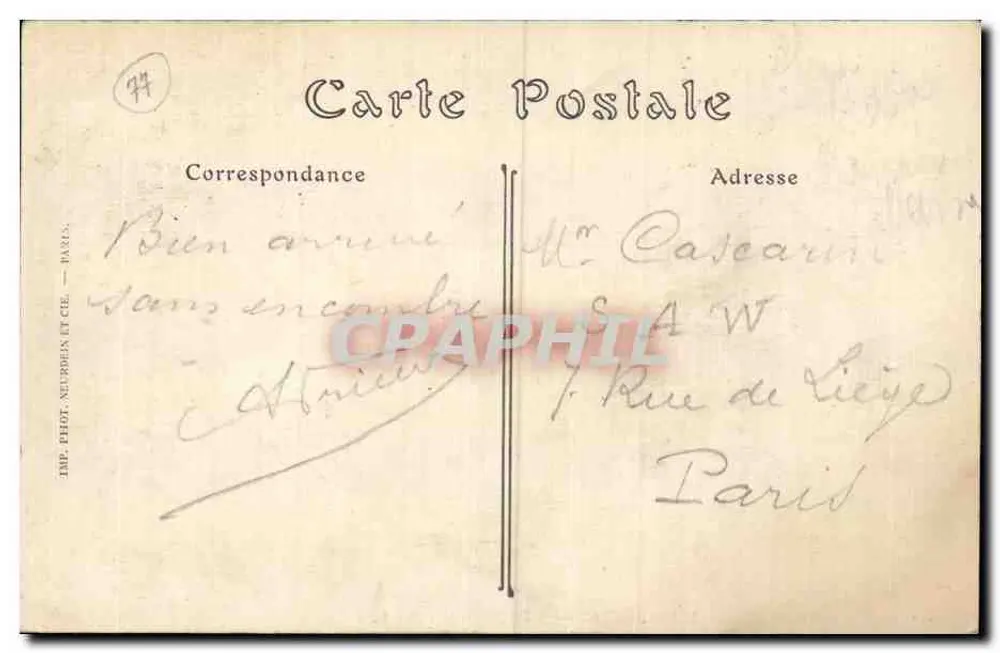 Montereau — Allgemeine Ansicht, aufgenommen von Surville — ND. Fot. - Rückseite