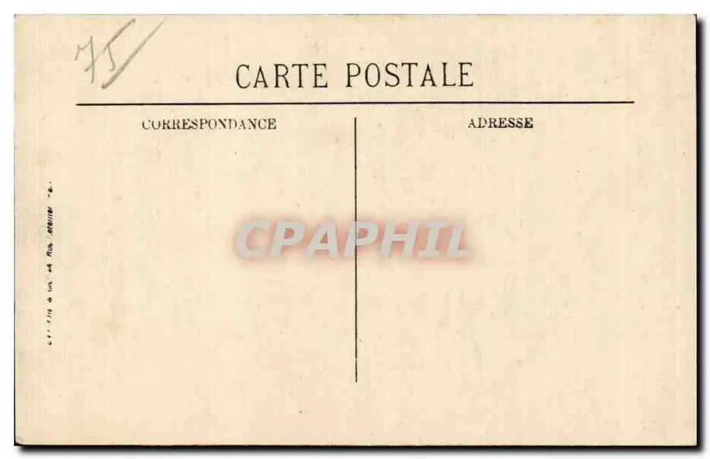 Paris — A Avenida do Bois de Boulogne — editor não identificado, n° de série 74 - Verso
