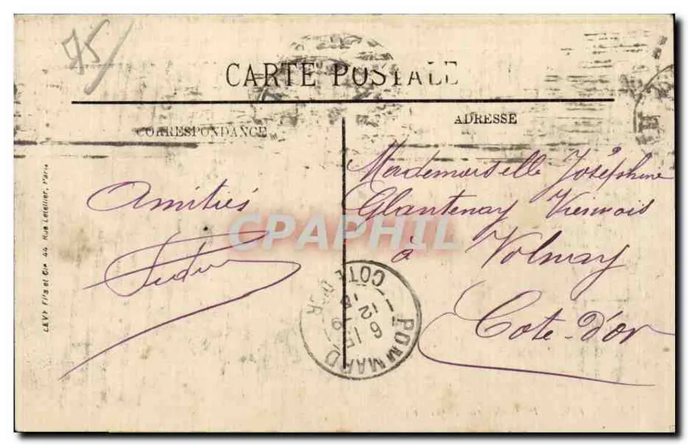 Paris — O Boulevard des Capucines — editor Gravure Choc, n°59 - Verso