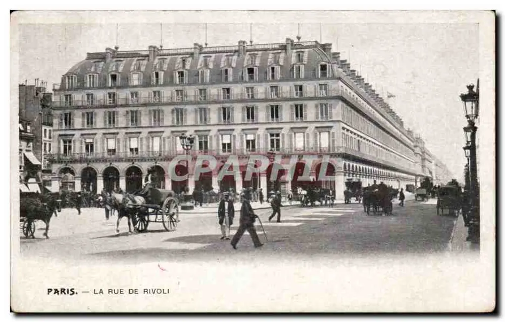 Parijs — La Rue de Rivoli — onbekende uitgever - Voorkant