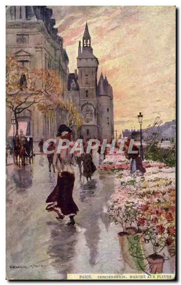 Paris, Conciergerie, Mercado de Flores — Editor: Éd. de la Conciergerie, n° 14 - Frente