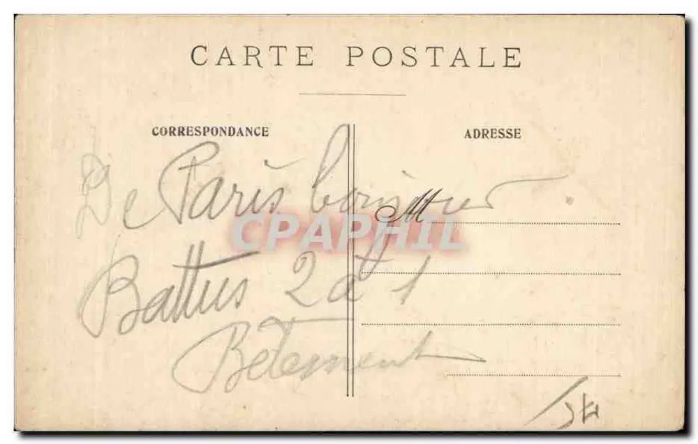 Paris, Conciergerie, Mercado de Flores — Editor: Éd. de la Conciergerie, n° 14 - Verso