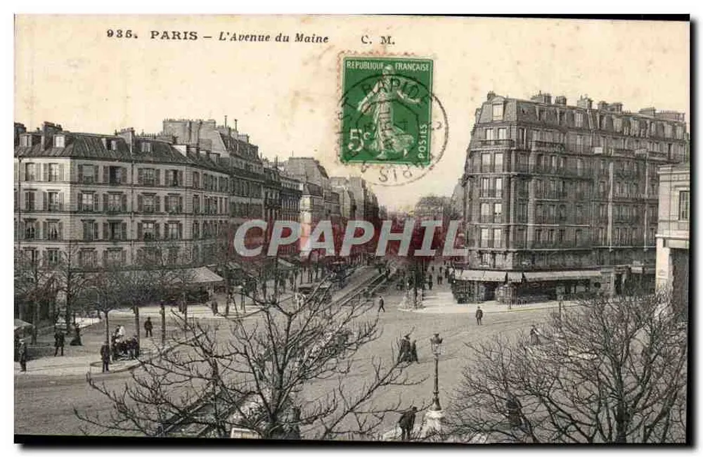 Paris – A Avenida do Maine — C.M. n°935 - Frente