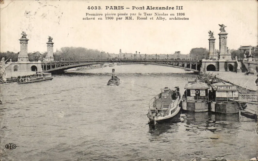 Paris – Ponte Alexandre III — editor E.D., n° de série 4033 - Frente