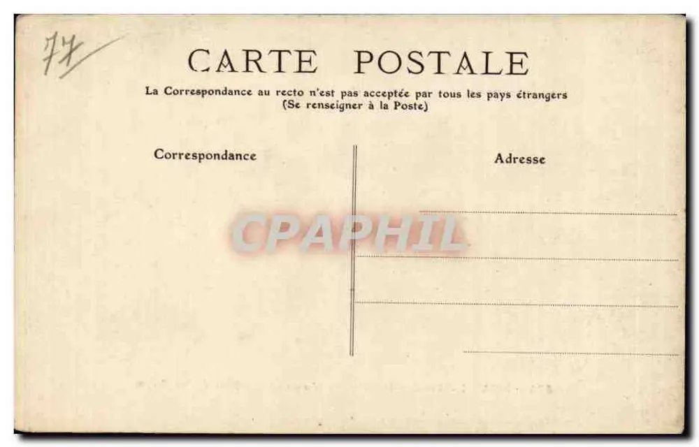 Meaux - Moinho da Escada (Vista tirada do Quai Victor-Hugo) — Pseudotypie A. Rep & Fillicette à Château-Thierry, n° 874 - Verso