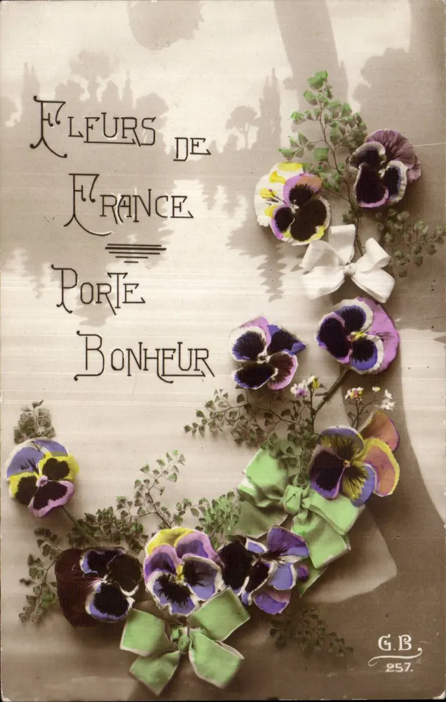 Blumen Frankreich — Glück bringen — G.B. 257 - Vorderseite