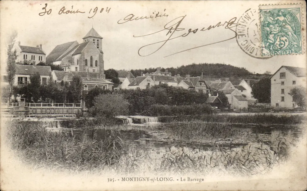 Montigny-s/Loing — O Barragem — Editor: Vidal, n° 325 - Frente