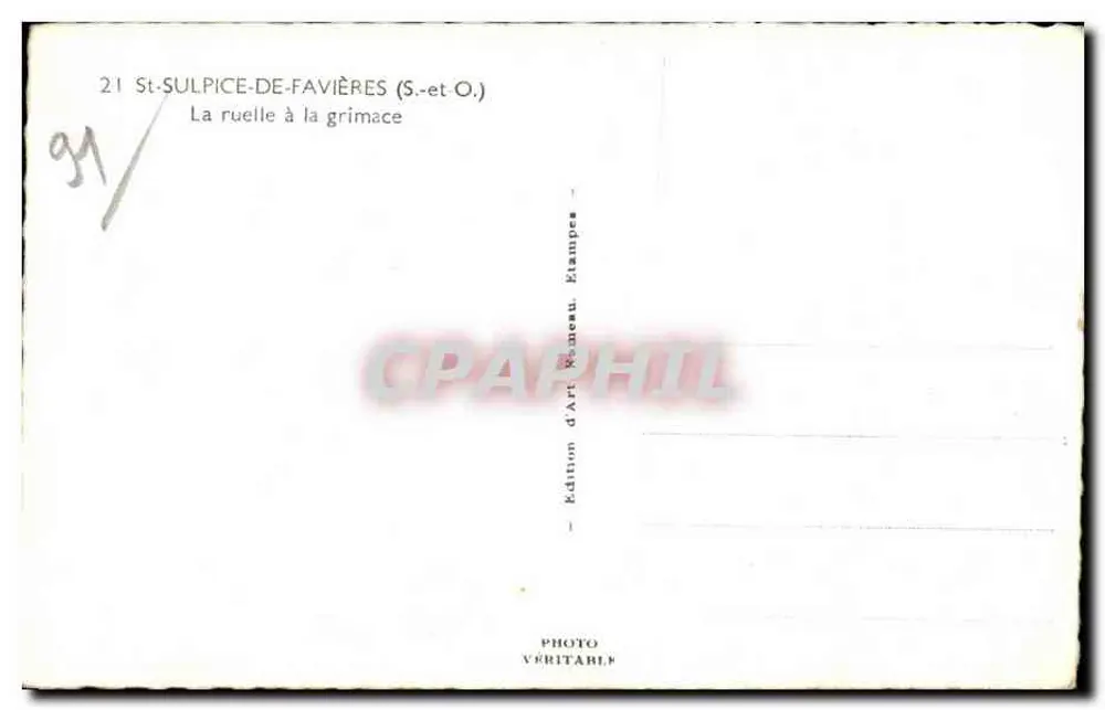 Saint-Sulpice-de-Favières — Die grinsende Gasse — Rameau, Stiampres - Rückseite