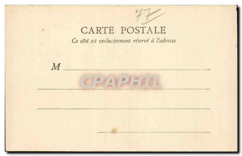 Melun — A Ponta da Ilha — B. F., Paris - Verso