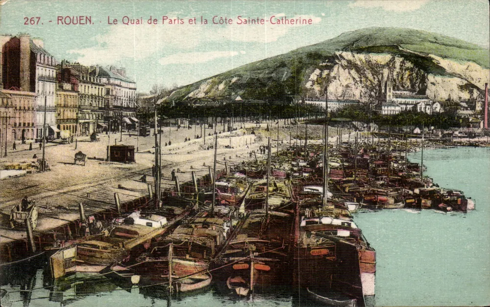 Rouen — Der Kai von Paris und die Küste Sainte-Catherine — Ansichtskarte Nr. 267, veröffentlicht von Cartes 'La Gironne', Rueaux, Rouen - Vorderseite
