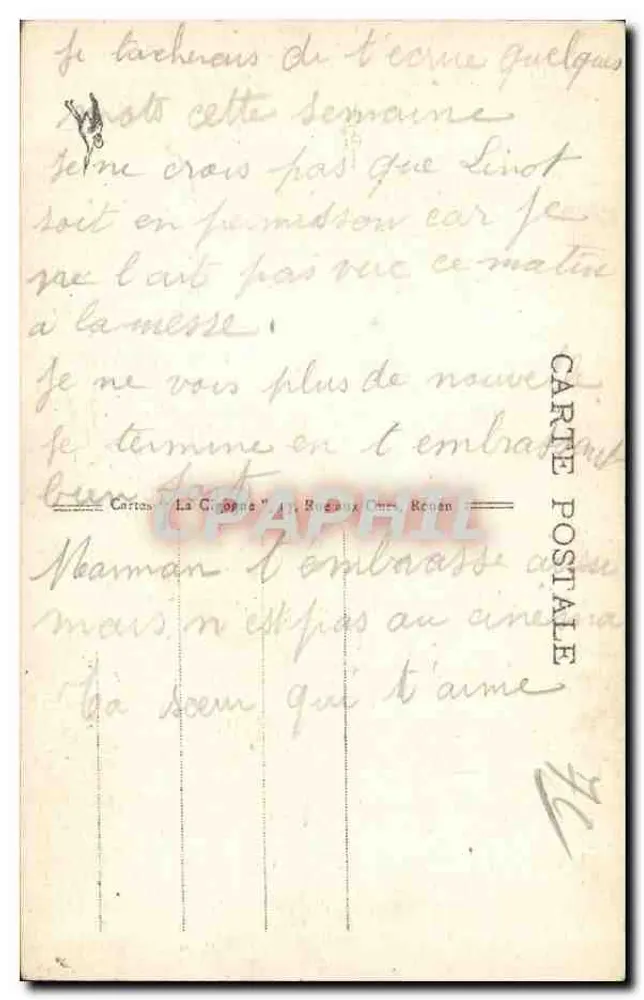 Rouen — Der Kai von Paris und die Küste Sainte-Catherine — Ansichtskarte Nr. 267, veröffentlicht von Cartes 'La Gironne', Rueaux, Rouen - Rückseite