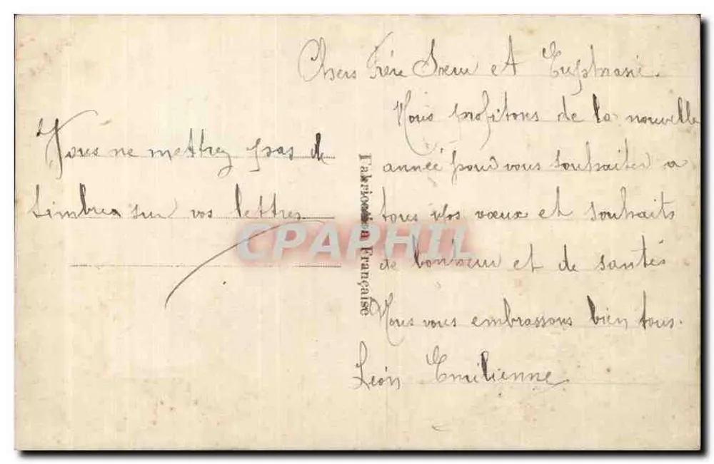 Schneeverhüllter Houx — Winterlandschaft — unbekannter Verlag - Rückseite