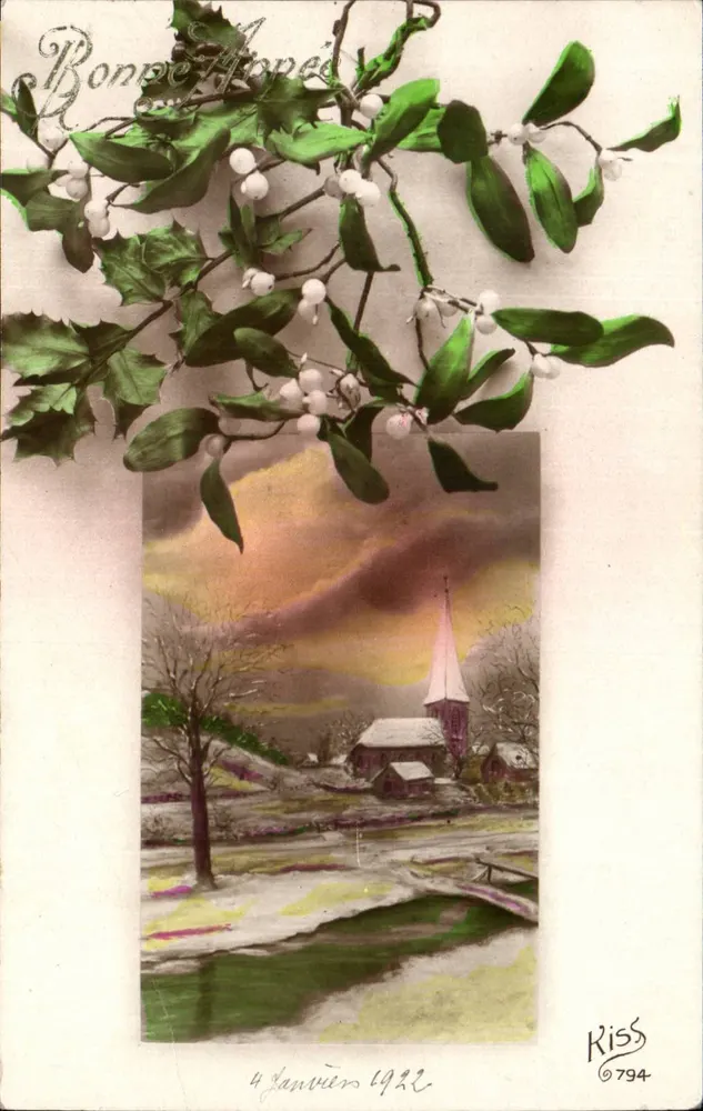 Schneeviertel — Winterlandschaft mit Kirche — Kiss & 794 - Vorderseite