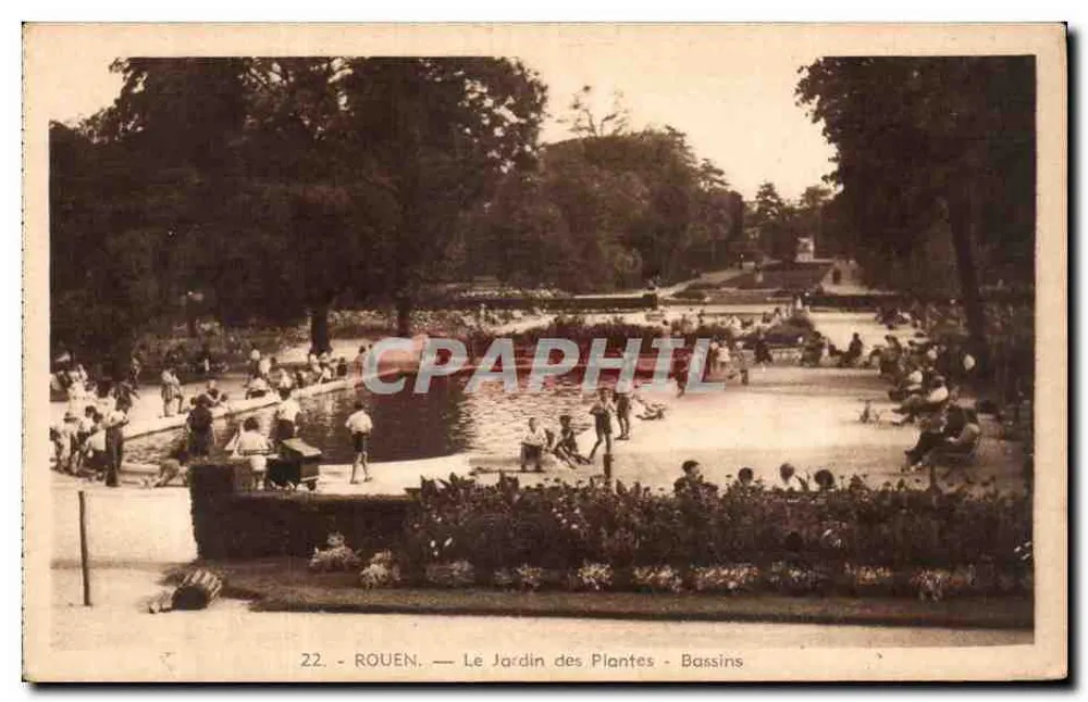 Rouen — Der Botanische Garten — Becken - Vorderseite