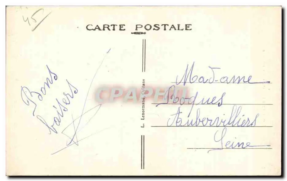 Montargis (Loiret) - Rua sobre a água - Verso