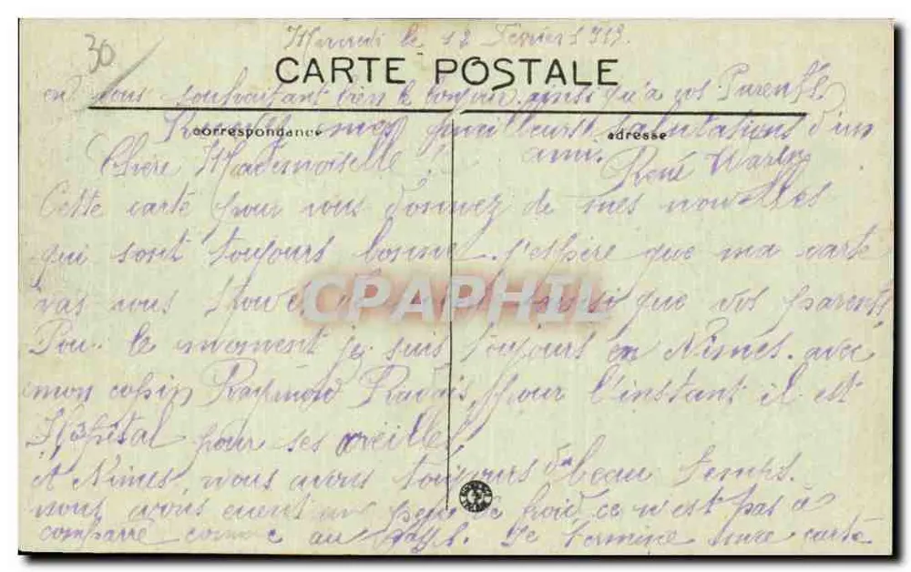 Nîmes — Boulevard Victor-Hugo — A.R. n°1 - Verso