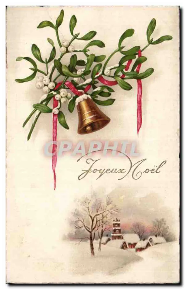 Mistral und Glocke — Frohe Weihnachten — unbekannter Verlag, Seriennummer nicht sichtbar - Vorderseite