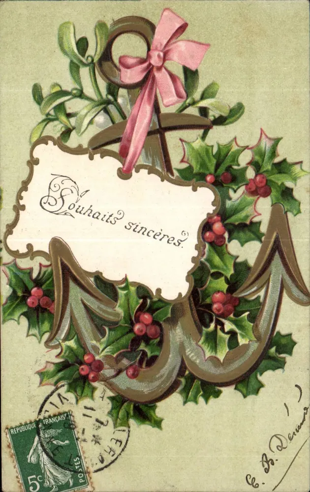 Weihnachten — Aufrichtige Wünsche — Unbekannter Verlag, Seriennummer nicht sichtbar - Vorderseite