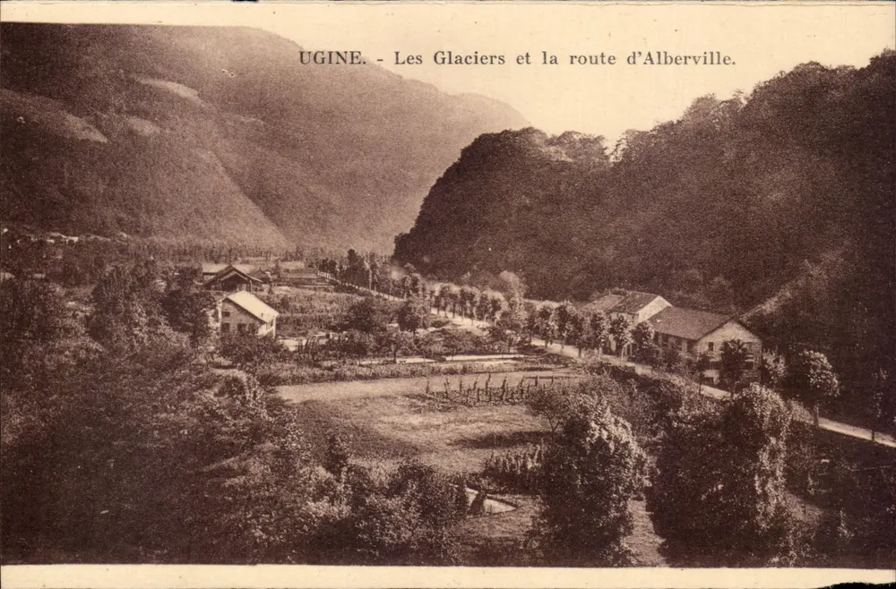 Ugine - Die Gletscher und die Straße nach Alberville - Vorderseite