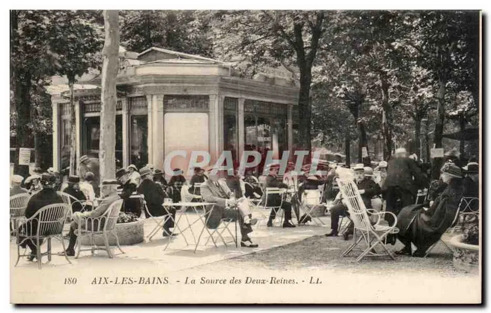 Aix-les-Bains - Fonte das Duas Rainhas - L.L. n°180 - Frente