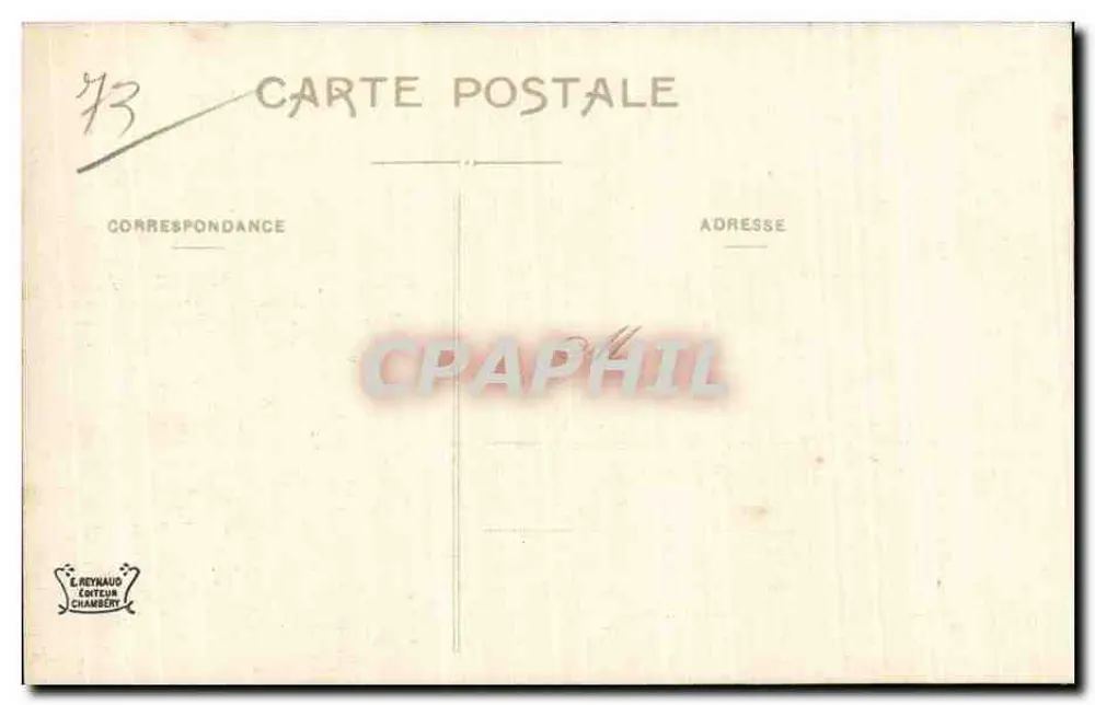 Chambéry — O Museu - Biblioteca — E. Reynaud, Chambéry - Verso