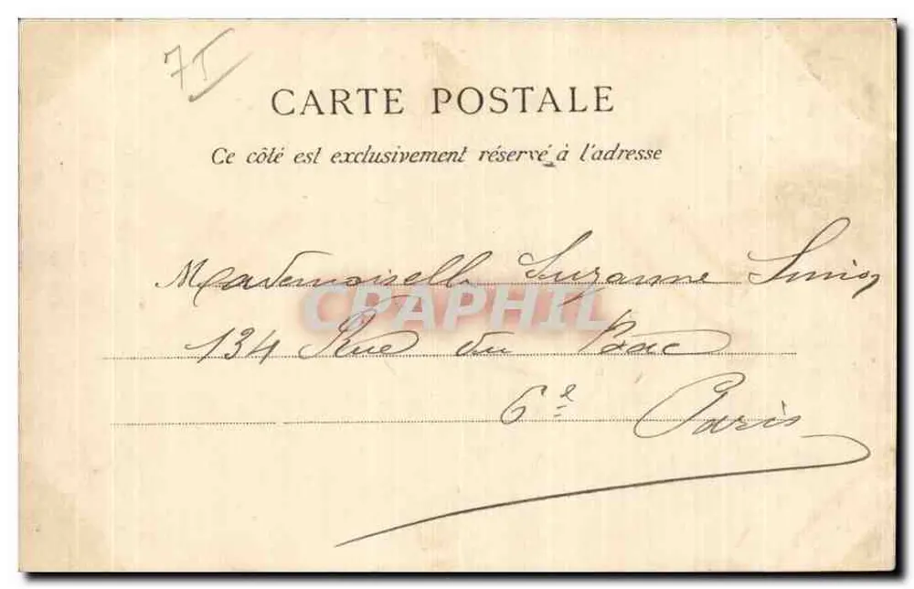 Paris - Tournelle Dock — Ansicht mit der Kathedrale Notre-Dame — unbekannter Verlag, Nr. 109 - Rückseite