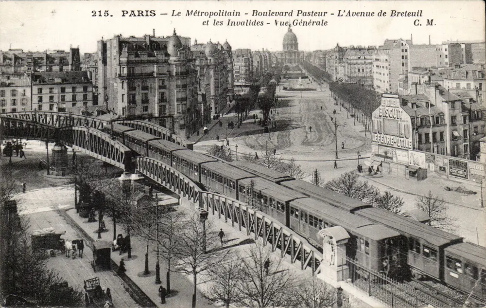 Paris — Der Métropolitain - Boulevard Pasteur und die Invaliden - Allgemeine Ansicht — C. M. n°215 - Vorderseite