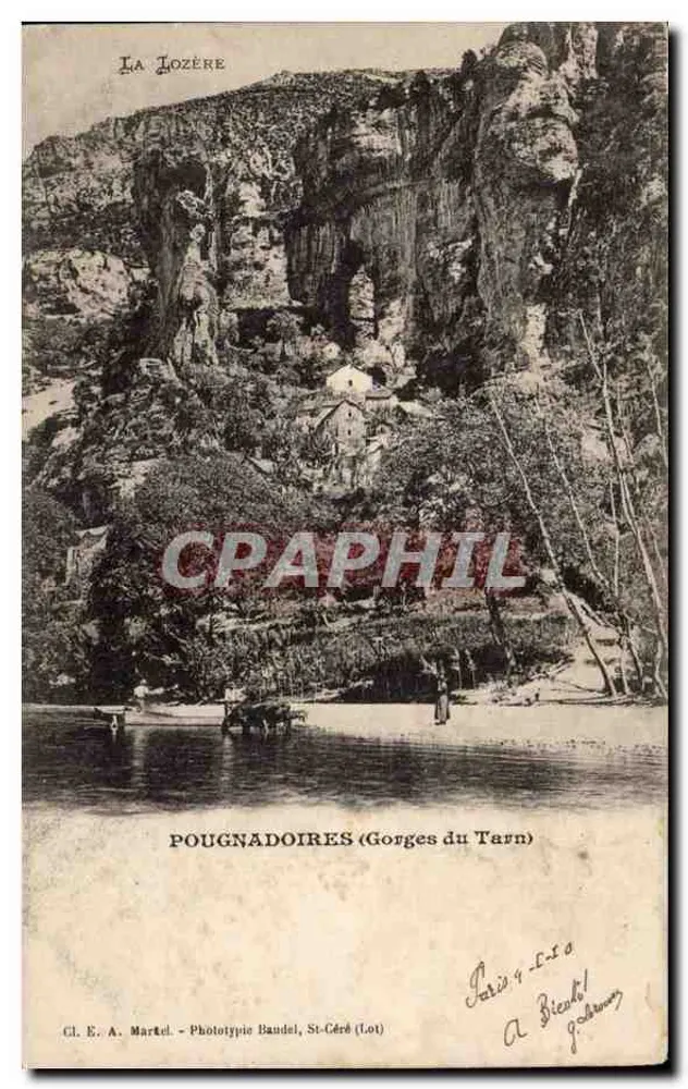 Pougnadoires (Gorges do Tarn) — A Lozère — Fototipia Bandel, St-Céré (Lot) - Frente