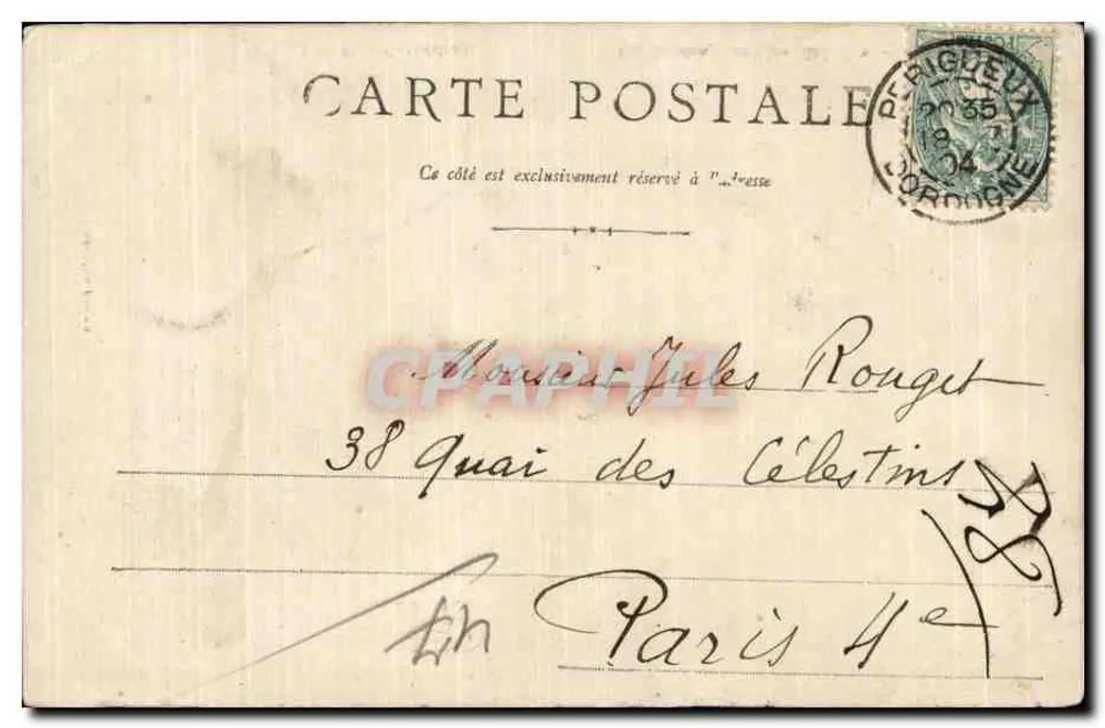 AGEN - Catedral — cliché das Grandes Galeries — editor Lefonlan (Agen) n° P.45 - Verso