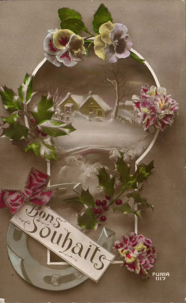 Winterlandschaft — Blumendekoration und Efeu — Furia 1117 - Vorderseite