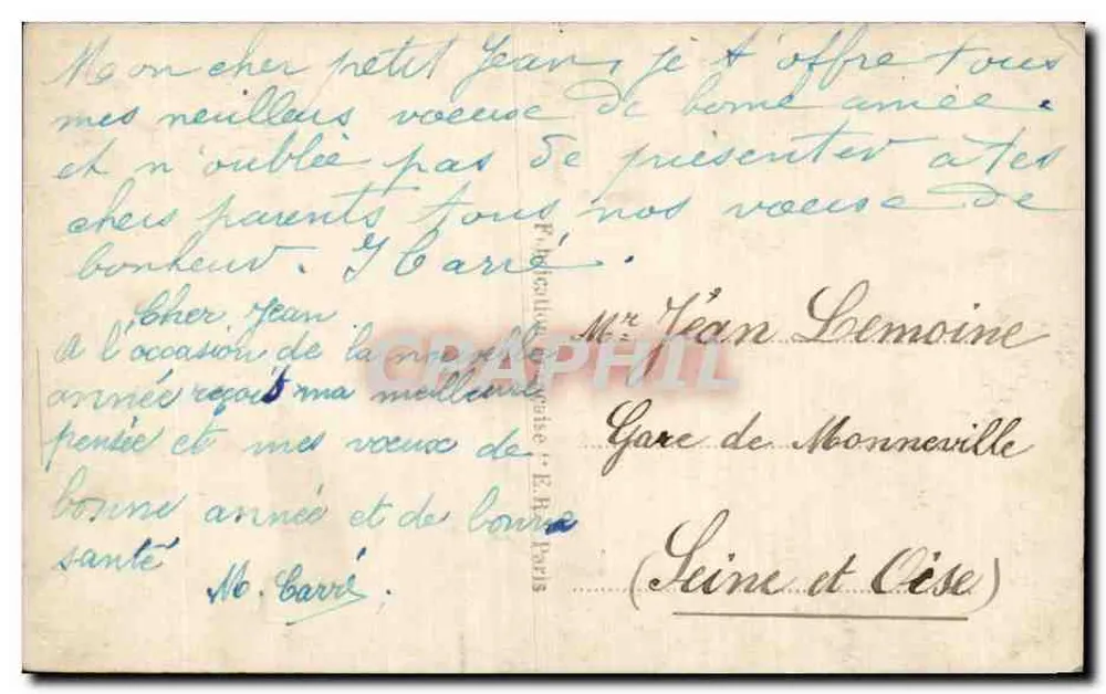 Flores de carthame — Desejo de aniversário — Subar, 1143, Paris - Verso