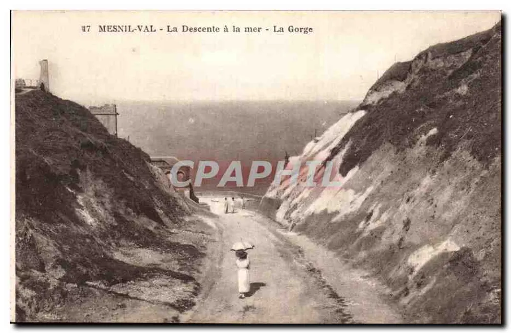 Mesnil-Val — De Afdaling naar zee — La Gorge — Uitgever Thomas, Mesnil-Val - Voorkant