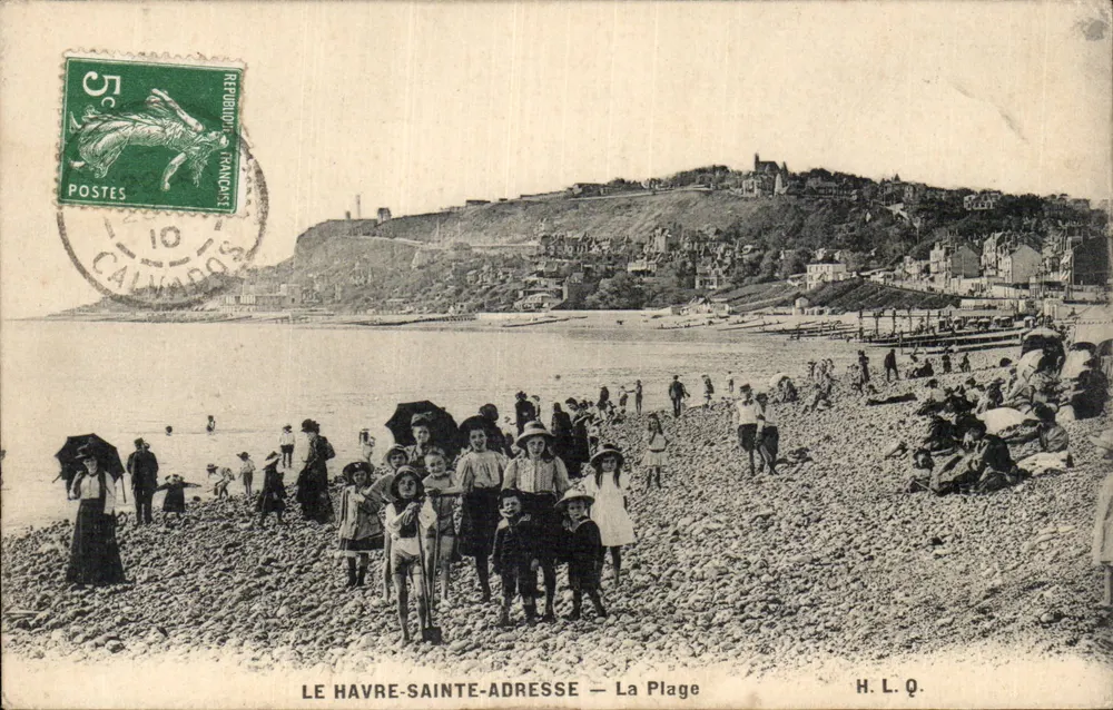 Le Havre-Sainte-Adresse — Der Strand — H.L.Q. - Vorderseite