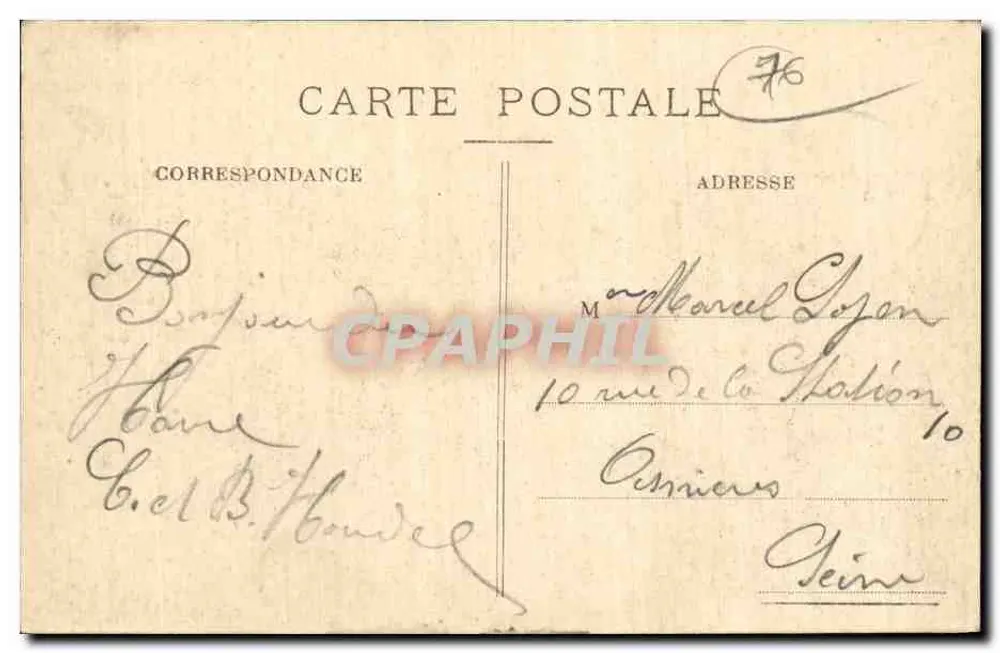 Le Havre-Sainte-Adresse — Der Strand — H.L.Q. - Rückseite