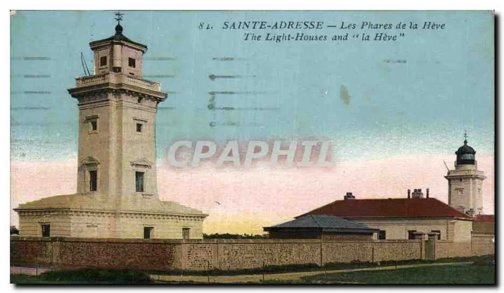 Sainte-Adresse — Os Faróis da Hève — Bilhete postal moderno n°84 - Frente