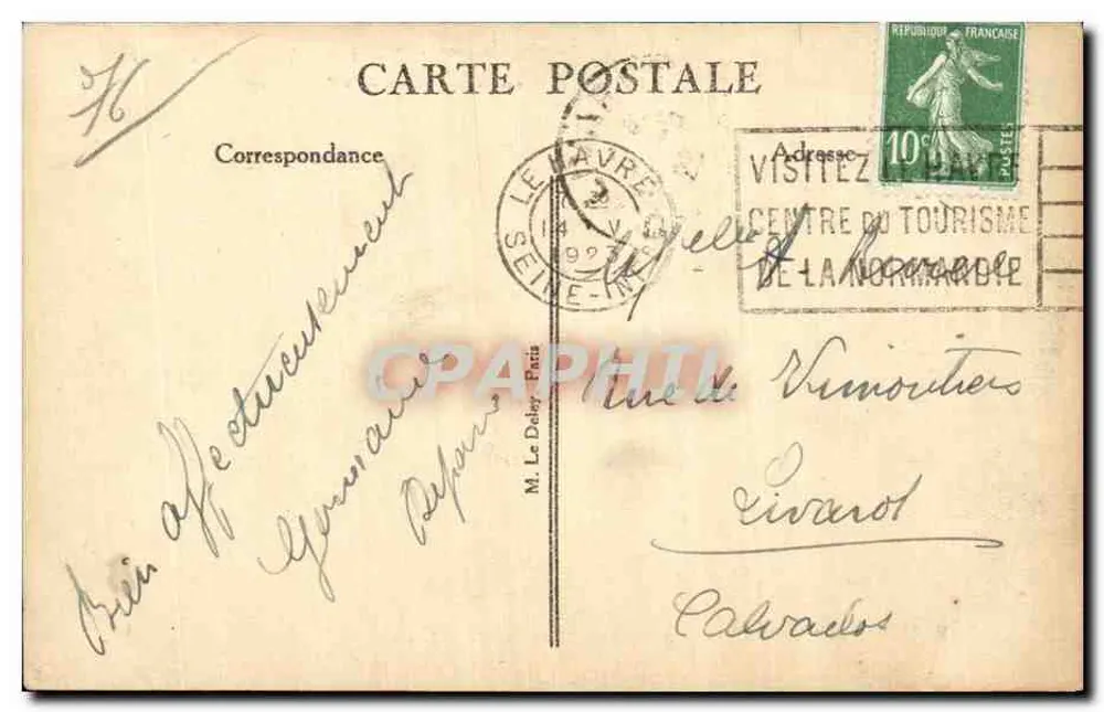 Sainte-Adresse — Os Faróis da Hève — Bilhete postal moderno n°84 - Verso