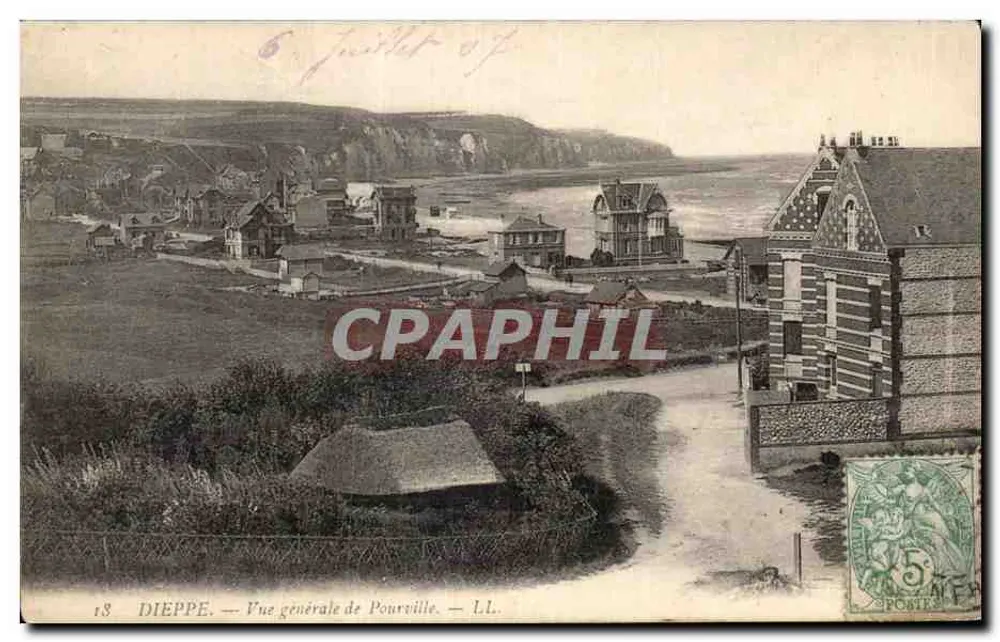 Dieppe — Vista geral de Pourville — LL. - Frente
