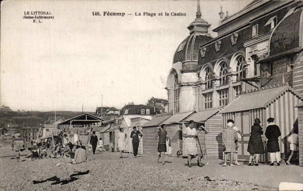 Fécamp — A Praia e o Cassino — LE LITTORAL (Seine-Inférieure) — F. L. — n° 148 - Frente