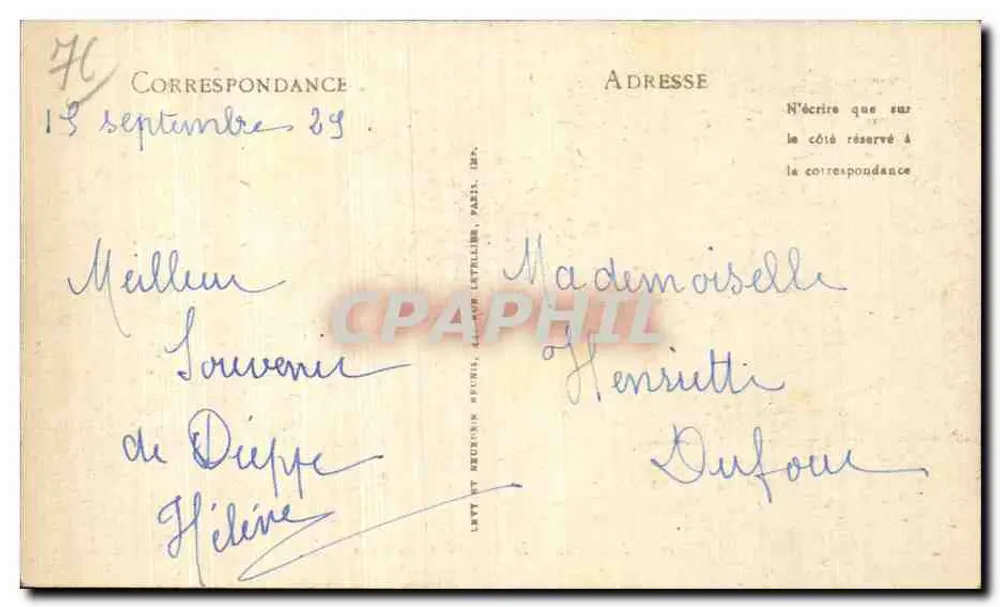 Dieppe - O Boulevard Marítimo - LL. - 56. - Verso