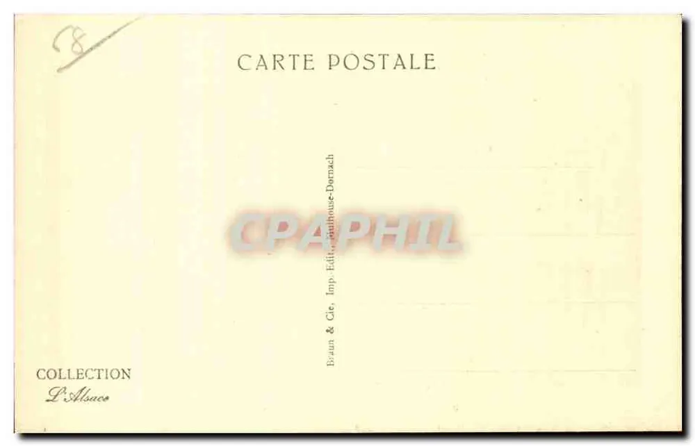Mulhouse — Entrada da cidade — Braun & Cie, Imp. Edit., Mulhouse-Dornach - Verso