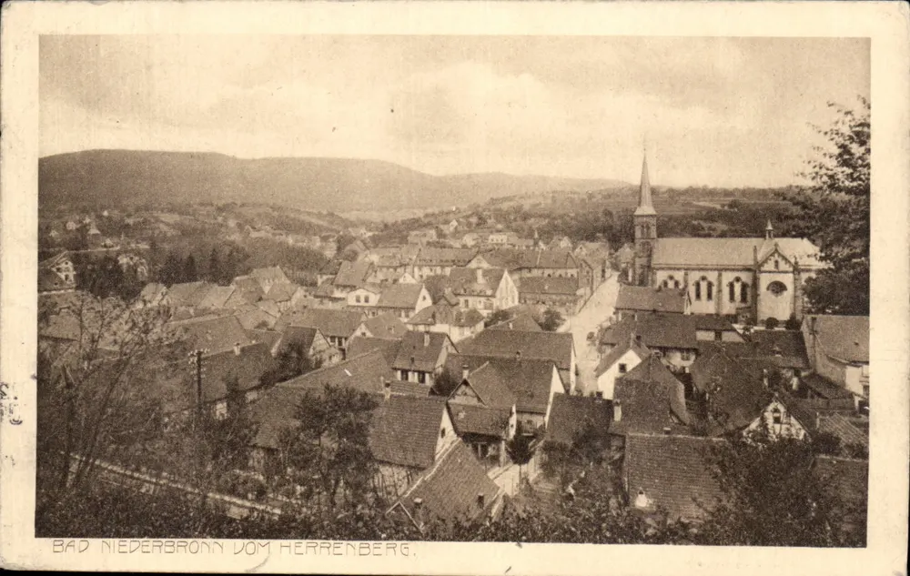 Bad Niederbronn von Herrenberg — Panoramablick — Theodor Lohmeyer (Verlag) - Vorderseite