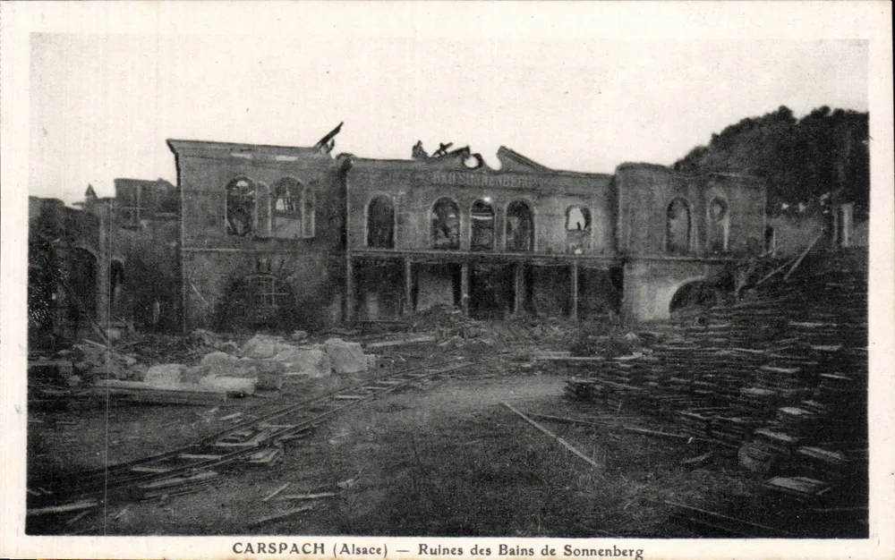 Carspach (Elsass) — Ruinen der Sonnenberg-Bäder - Vorderseite