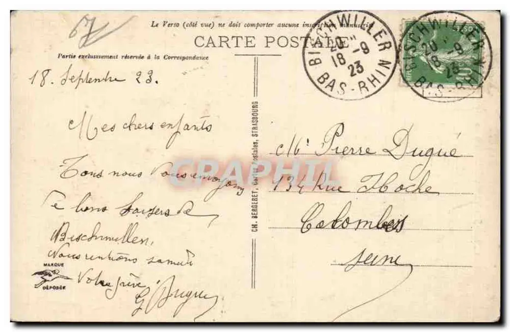 Estrasburgo - Ninho de Corujas — editor Mangue, n° 609 - Verso