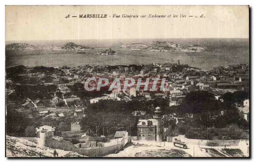 Marseille — Allgemeiner Blick auf Endoume und die Inseln — L.L. - Vorderseite