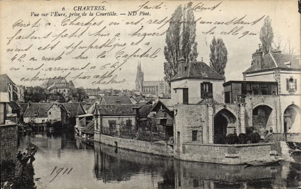 Chartres — Ansicht über die Eure, aus der Courtille — ND Pbot. - Vorderseite