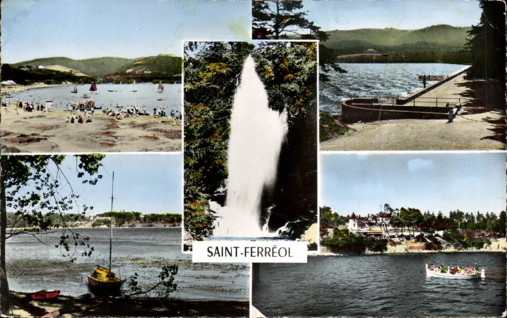 Saint-Ferréol — Ansicht der Bucht, des Beckens und der Wasserfälle — Verleger Hte-Gne, n° 479-22 - Vorderseite
