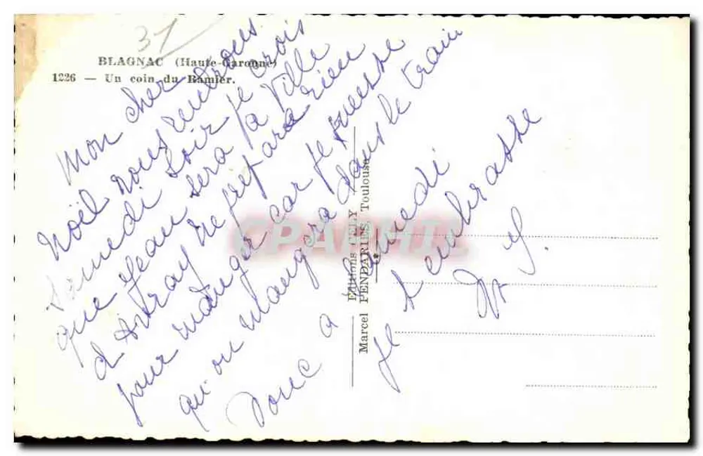 Blagnac (Haute-Garonne) — Um canto do Ramier — Cély - Verso