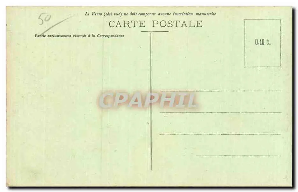 Cherbourg - O Porto de Comércio — Coleção F. C., Cherbourg - Verso